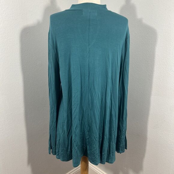 Laurie Felt Blouse Womens Medium Green Jersey Keyhole Tunic Top - Picture 3 of 9